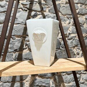 Versace Meets Rosenthal Gorgona Porcelain White Vase